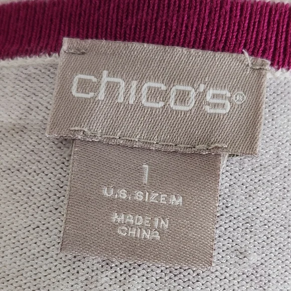 Chicos Purple Swirl Sweater Womens Medium Art To Wear Casual Rayon Blend - Picture 6 of 8